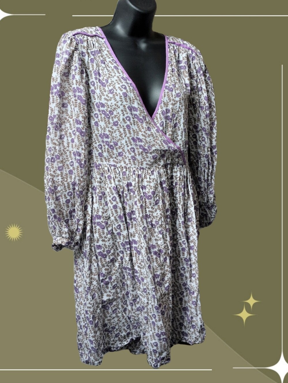 ✨Binita Mini Dress in Violet by Daughters of India size S